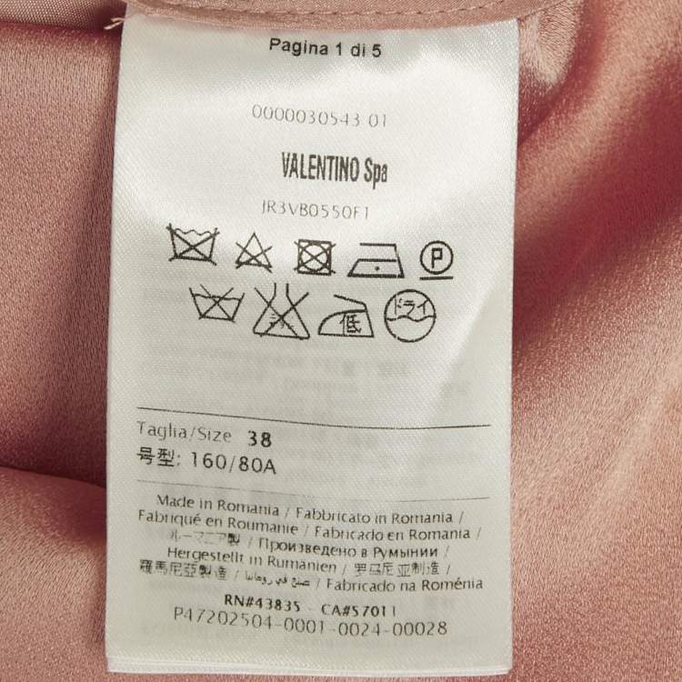 Pre Owned RED Valentino Pink Satin Mini Dress S