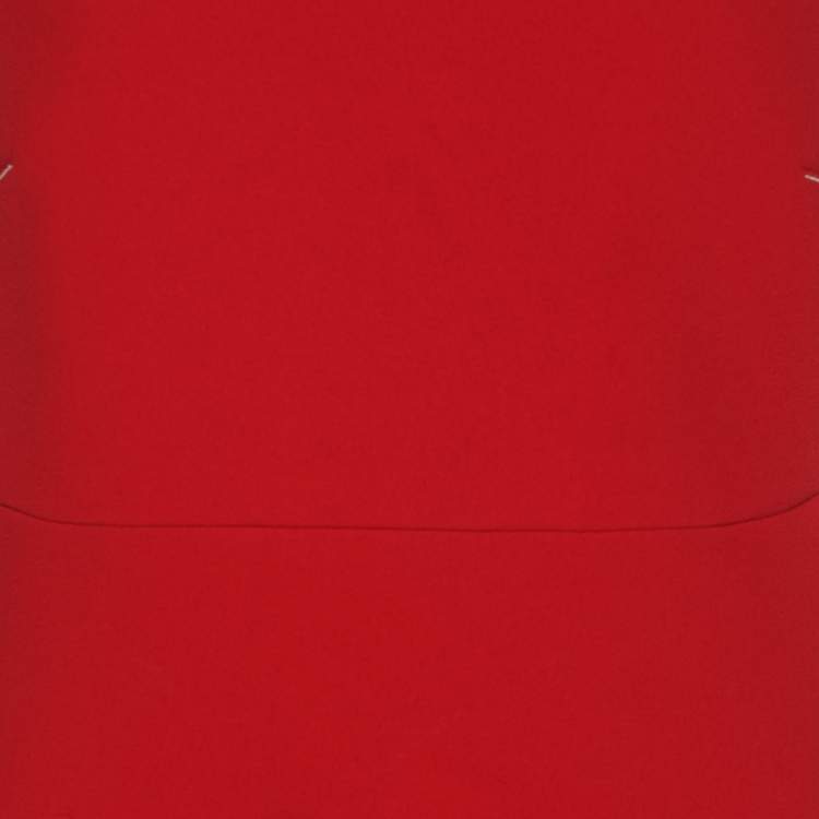 Pre Owned RED Valentino Red Crepe Bow Sleeveless Dress M