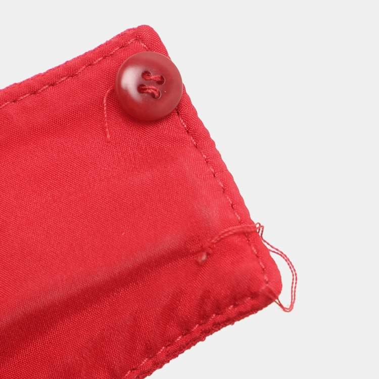 Pre Owned RED Valentino Red Crepe Bow Sleeveless Dress M