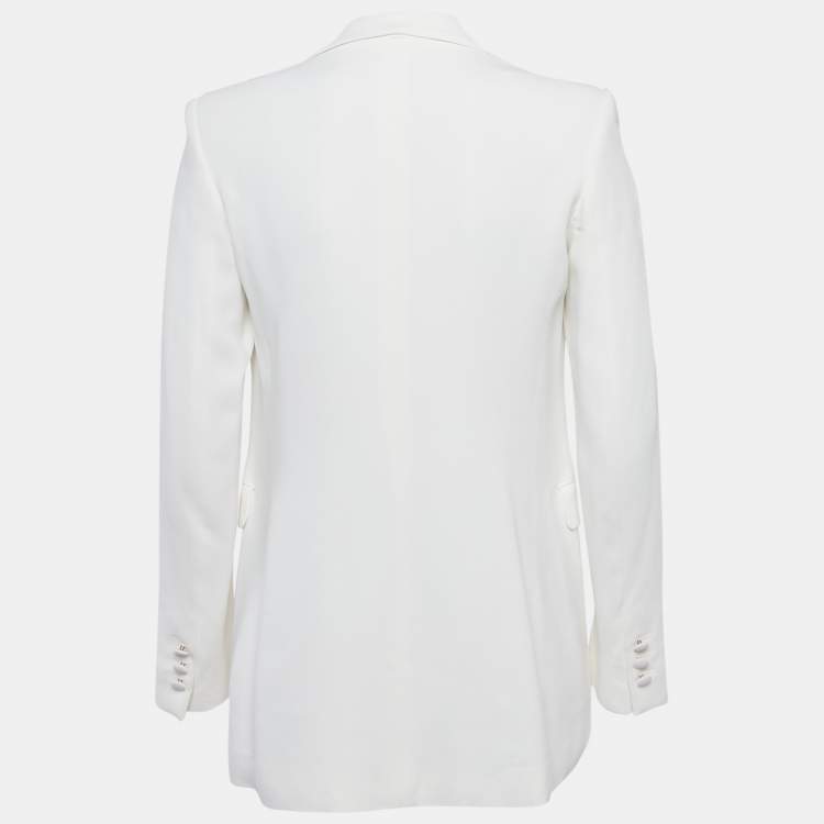 Pre Owned RED Valentino White Crepe Single Breasted Blazer M