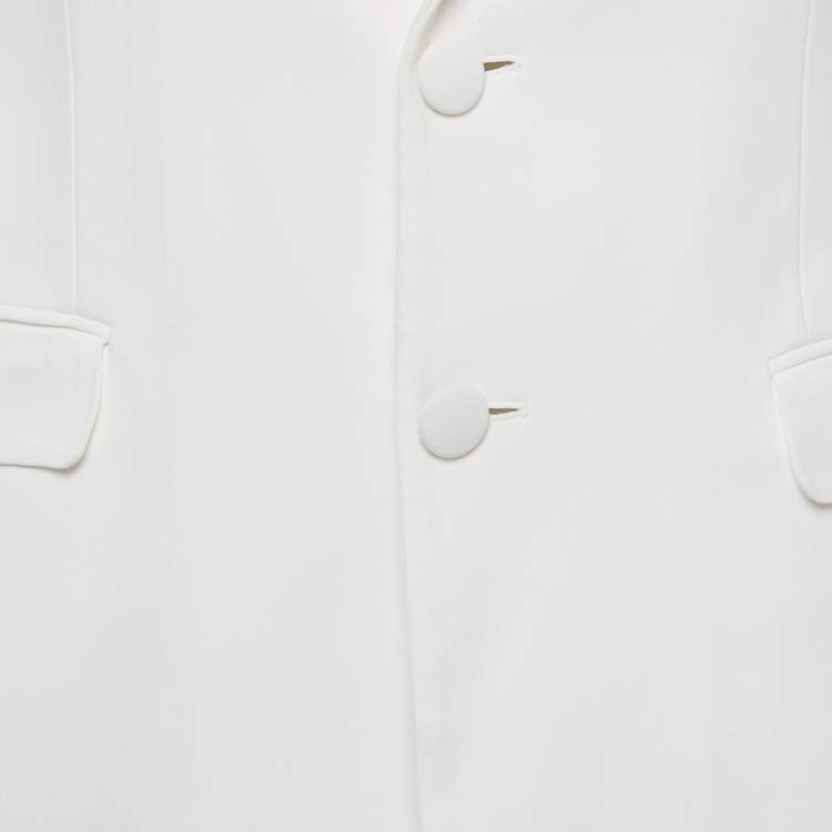 Pre Owned RED Valentino White Crepe Single Breasted Blazer M
