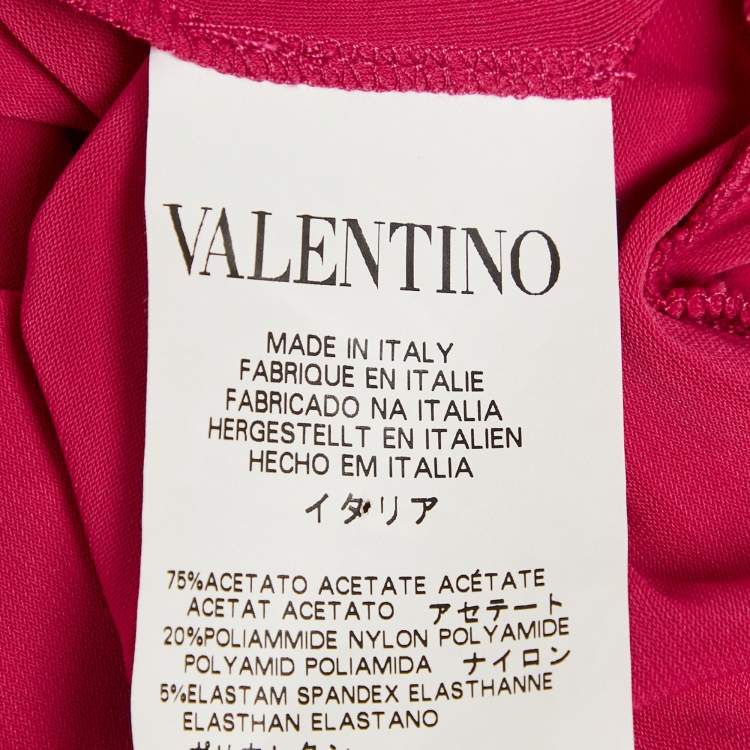 مملوكة مسبقًا RED Valentino Pink Jersey Ruffle Hem Sleeveless Mini Dress L