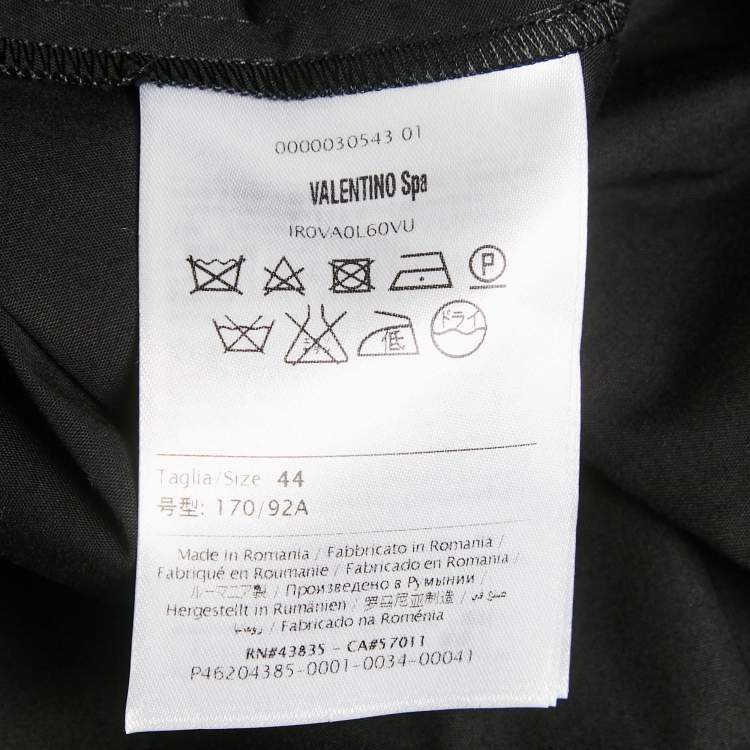 Pre Owned RED Valentino Black Grommet Cotton Gown M