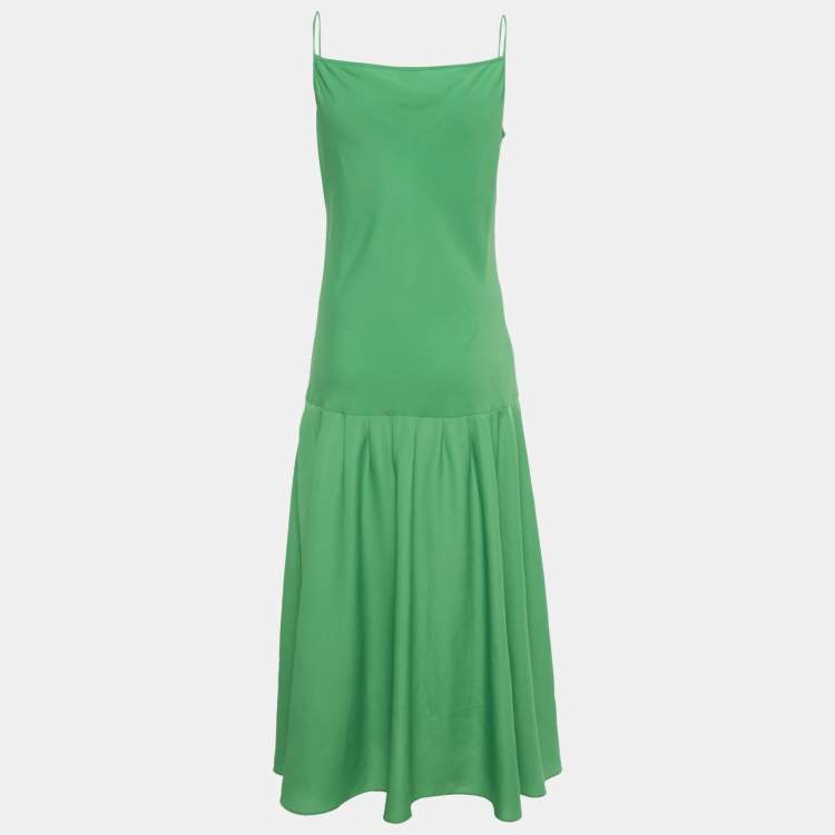 Pre Owned RED Valentino Red Crepe Drop-Waist Maxi Dress L