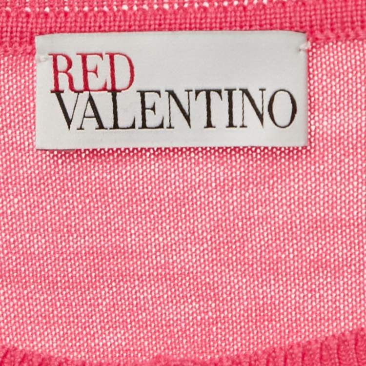 Pre Owned RED Valentino Pink Wool Knit Cardigan L