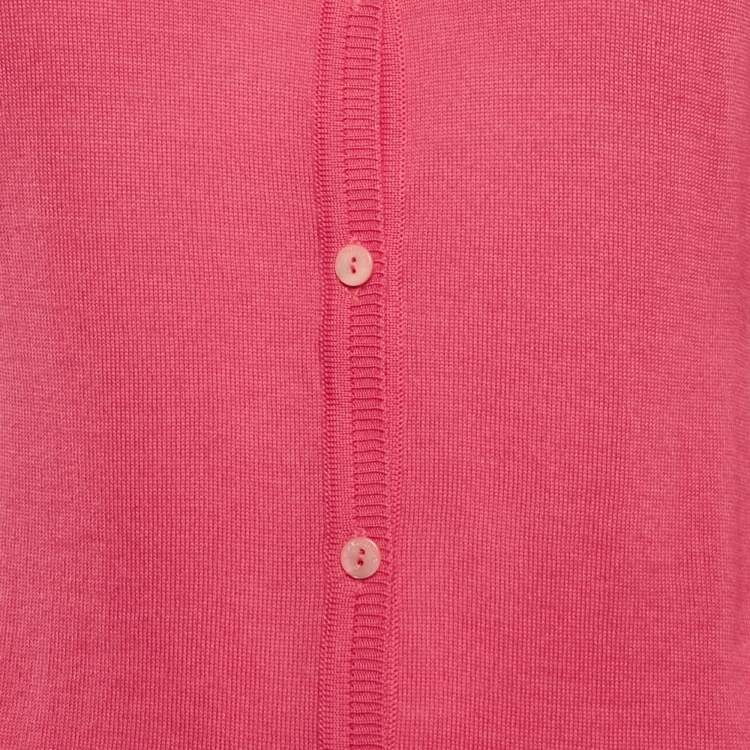 Pre Owned RED Valentino Pink Wool Knit Cardigan L