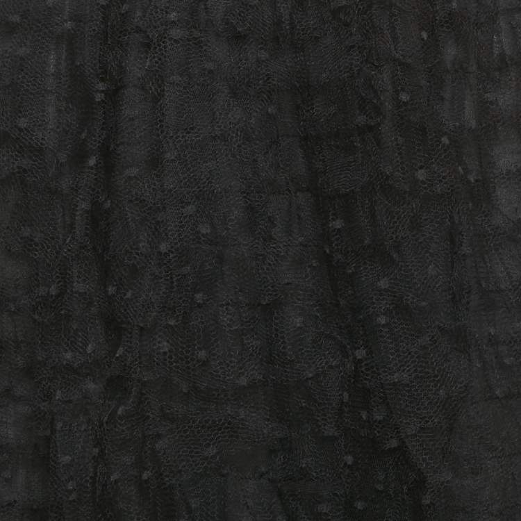 Pre Owned RED Valentino Black Tulle Ruffled Mini Skirt S