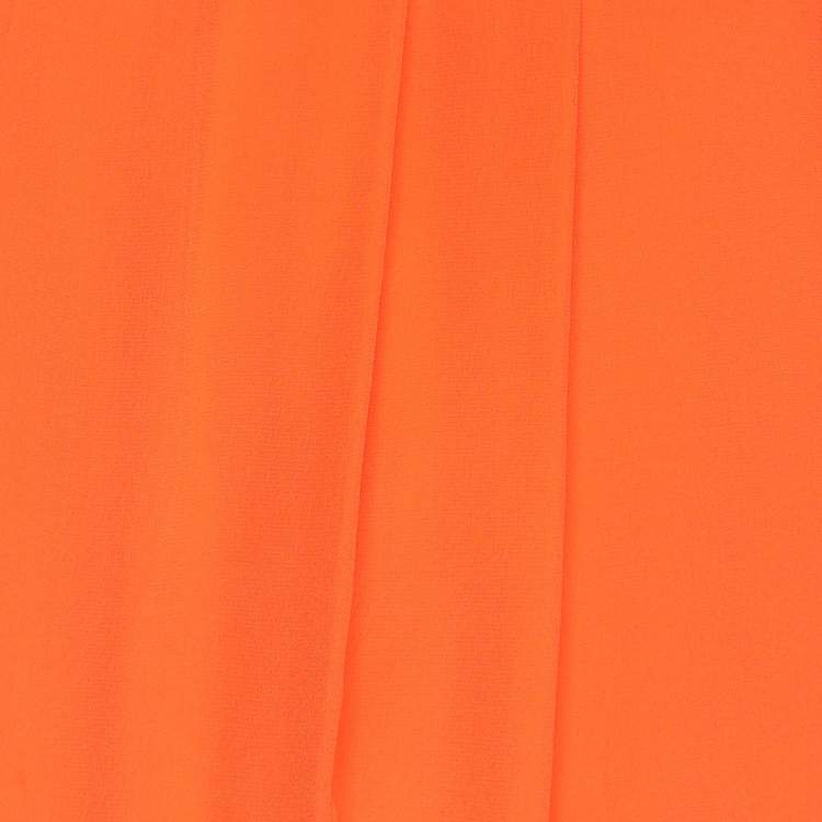 Pre Owned RED Valentino Orange Crepe Pleated Mini Dress M