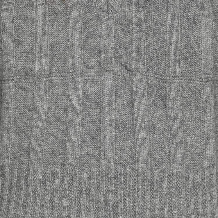 Pre Owned RED Valentino Grey Wool Knit Midi Dress M