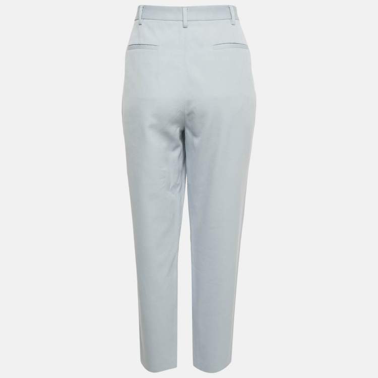 Pre Owned RED Valentino Light Blue Cotton Blend Formal Trousers M