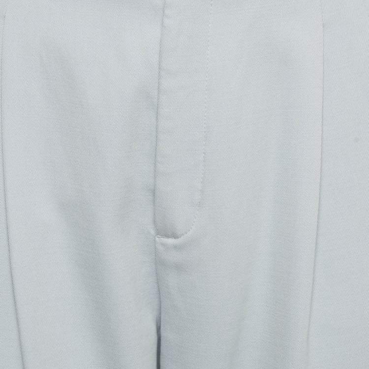 Pre Owned RED Valentino Light Blue Cotton Blend Formal Trousers M
