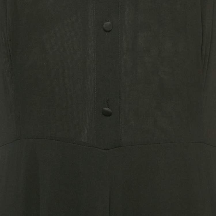 Pre Owned RED Valentino Black Silk Stud Detail Maxi Dress L