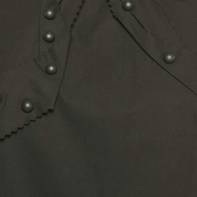 Pre Owned RED Valentino Black Poplin Bow Detail Drop-Waist Dress M