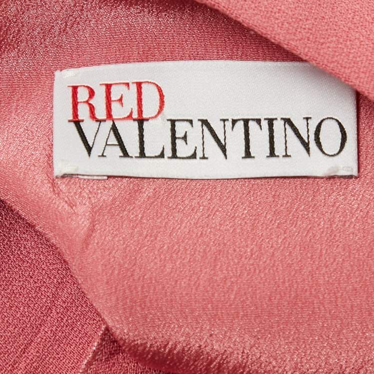 Pre Owned RED Valentino Pink Crepe Mini Dress L