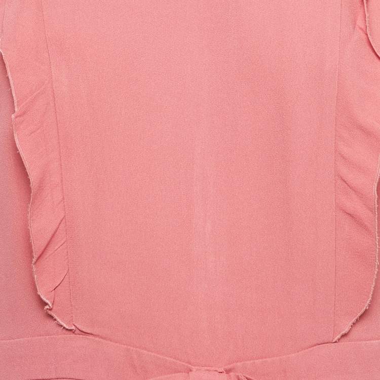 Pre Owned RED Valentino Pink Crepe Mini Dress L