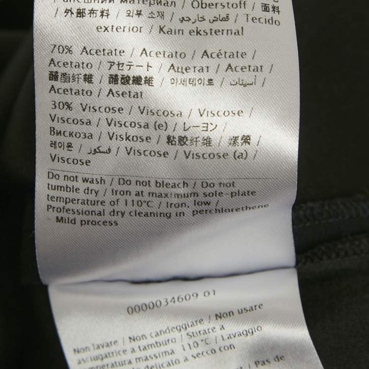 Pre Owned RED Valentino Black Crepe Frill Flounced Hem Mini Dress S 