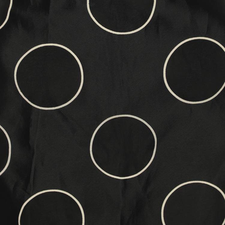 مملوكة مسبقًا RED Valentino Black Printed Chiffon Midi Flared Skirt L