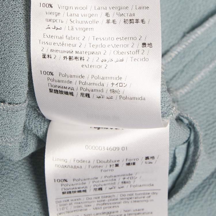 Pre Owned RED Valentino Blue Mesh Trim Crepe Mini Dress M