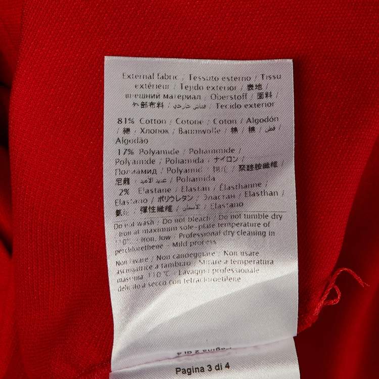 Pre Owned RED Valentino Red Cotton Button Front Top S