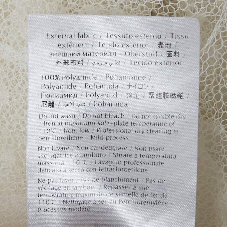 Pre Owned RED Valentino White Mesh Neck Tie Detail Top S