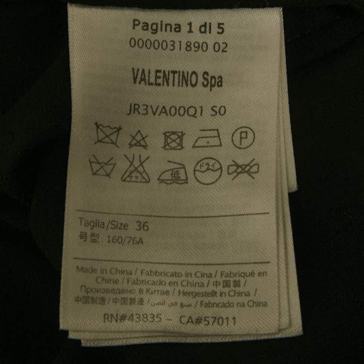 Pre Owned RED Valentino Black Tulle & Lace Mini Dress XS