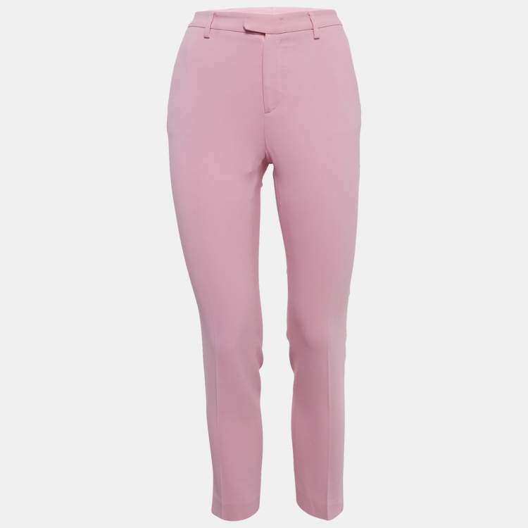 Pre Owned RED Valentino Pink Crepe Regular Fit Trouser XS