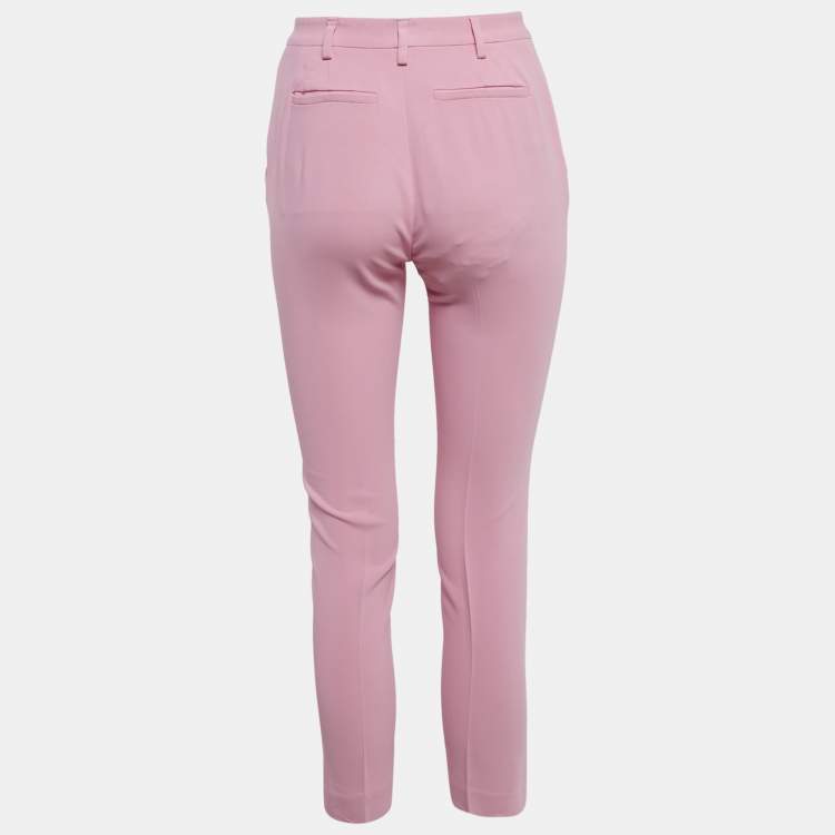 Pre Owned RED Valentino Pink Crepe Regular Fit Trouser XS