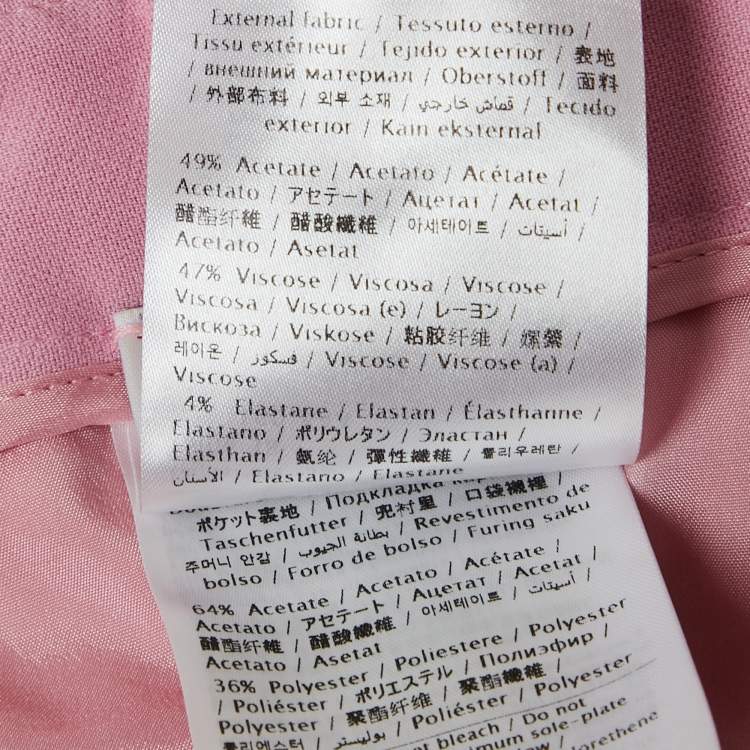 Pre Owned RED Valentino Pink Crepe Regular Fit Trouser XS