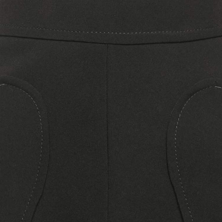 Pre Owned RED Valentino Black Crepe Heart Pocket Detail Mini Skirt M