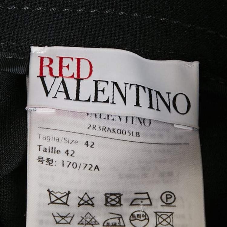 Pre Owned RED Valentino Black Crepe Heart Pocket Detail Mini Skirt M