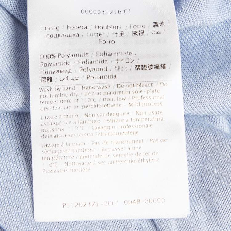 Pre Owned RED Valentino Blue Tulle Trim Cashmere Knit Sweatshirt M