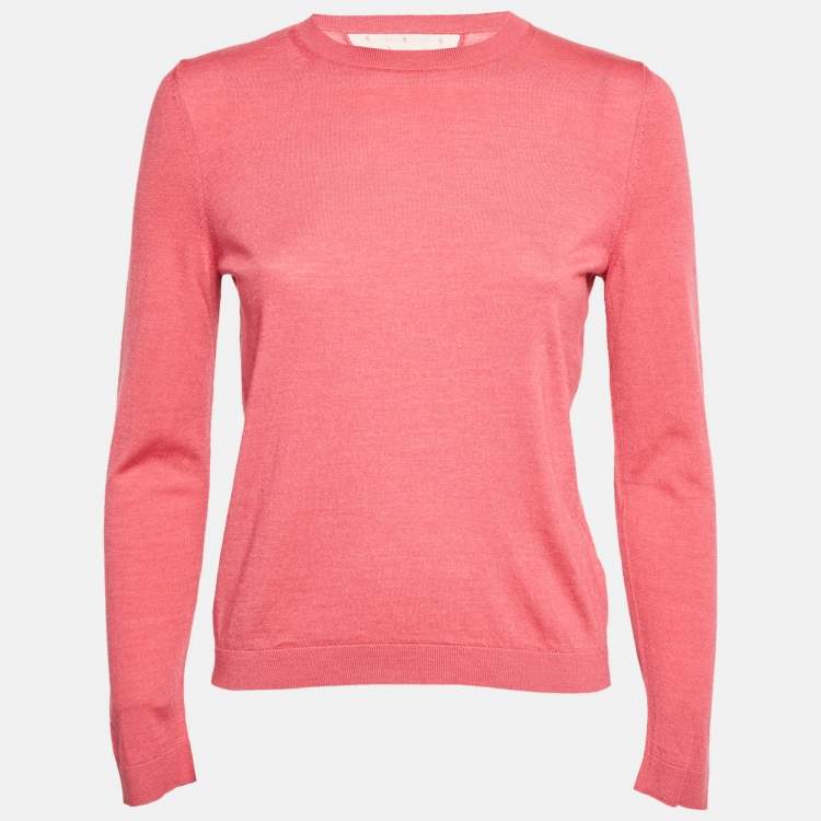 Pre Owned RED Valentino Pink Knit Crewneck Sweater M