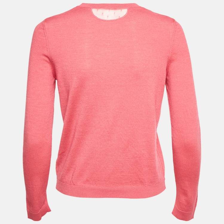 Pre Owned RED Valentino Pink Knit Crewneck Sweater M