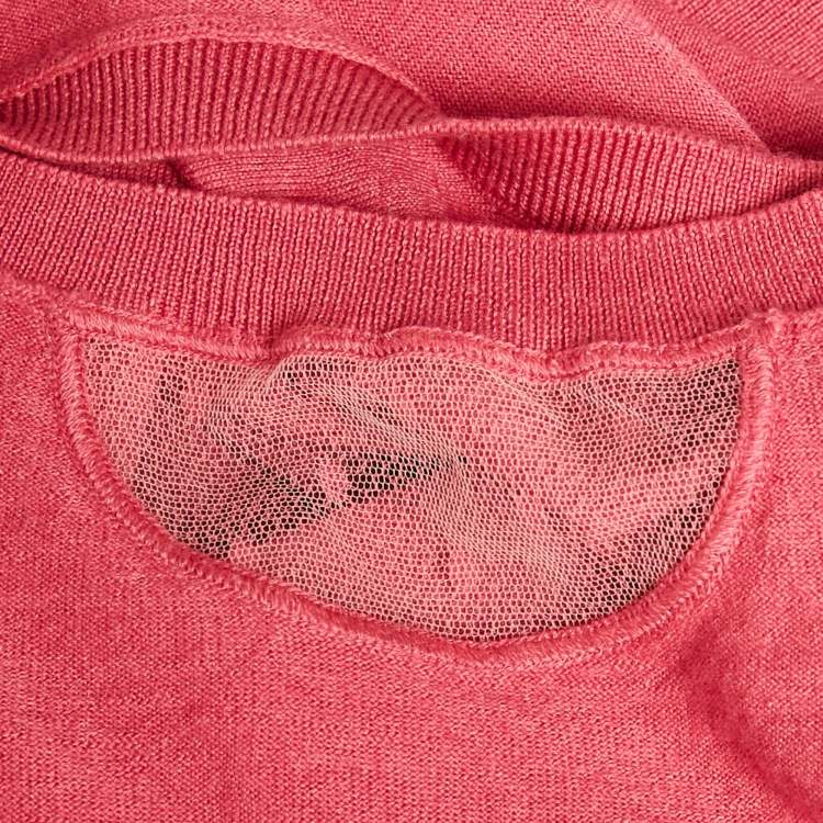 Pre Owned RED Valentino Pink Knit Crewneck Sweater M