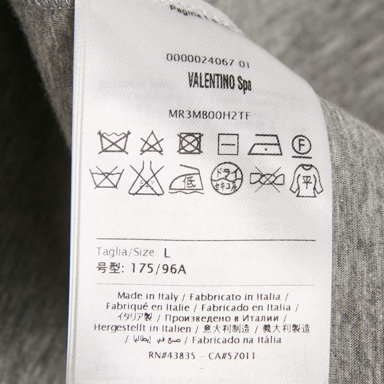 Pre Owned RED Valentino Grey Bird Embroidered Neoprene Jacket L