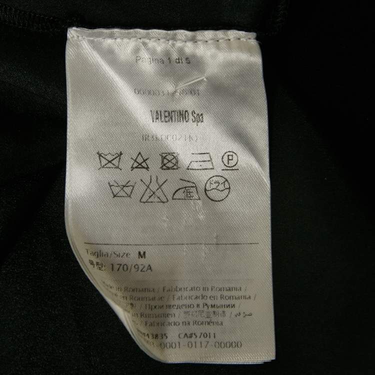 Pre Owned RED Valentino Black Wool Blend Flared Mini Dress M