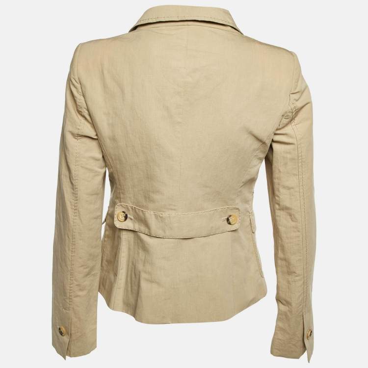 مملوكة مسبقًا RED Valentino Beige Cotton & Linen Jacket M