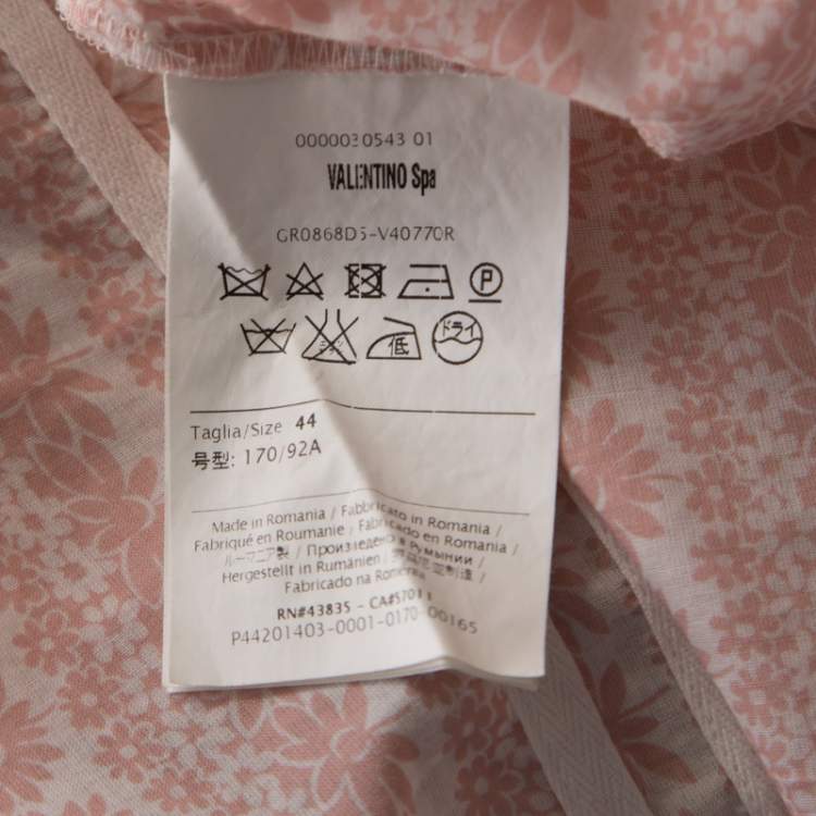 Pre Owned Red Valentino Pale Pink Cotton Ruffled Detail Short Dress M 