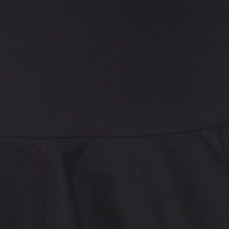 Pre Owned Red Valentino Black Cotton-Blend Ruffle Mini Skirt XS