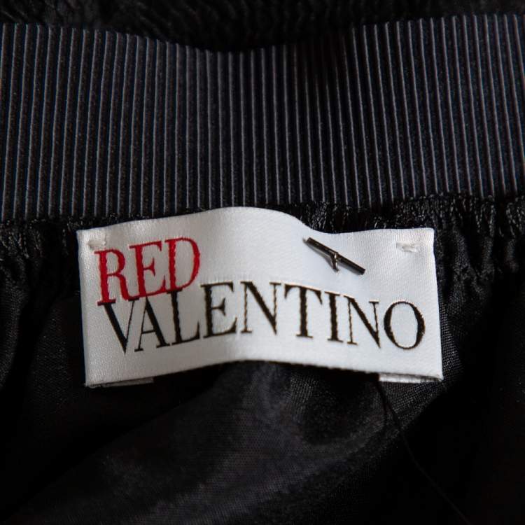 Pre Owned Red Valentino Black Tulle Midi Skirt M