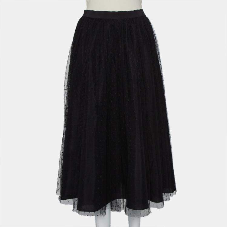 Valentino Black Tulle Midi Skirt | TLC