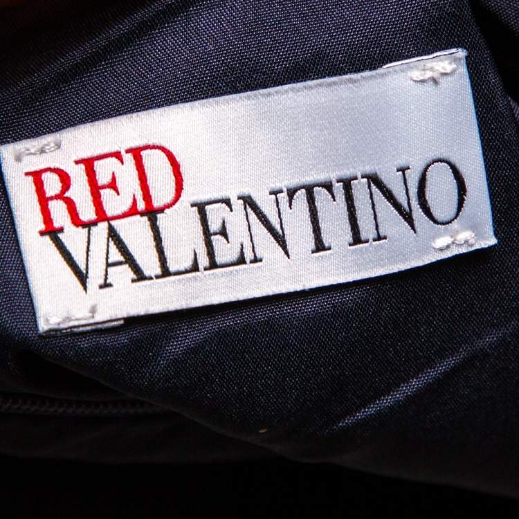 مملوكة مسبقًا RED Valentino Navy Blue Crepe Pocket Detail Sleeveless Short Dress L