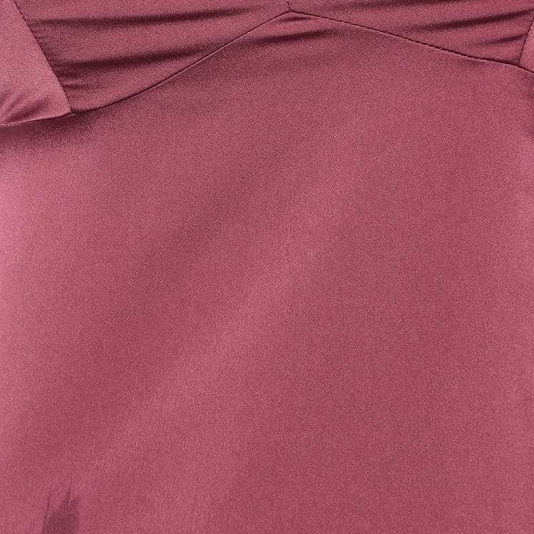 Pre Owned RED Valentino Onion Pink Silk Sateen Cami Crop Top M