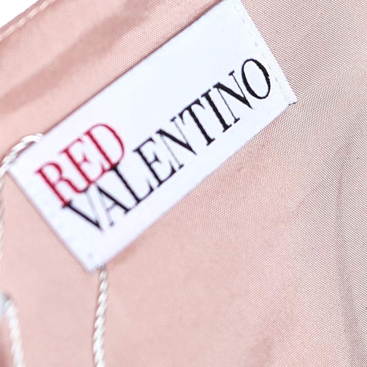 Pre Owned RED Valentino Pink Stretch Crepe Belted Mini Dress L