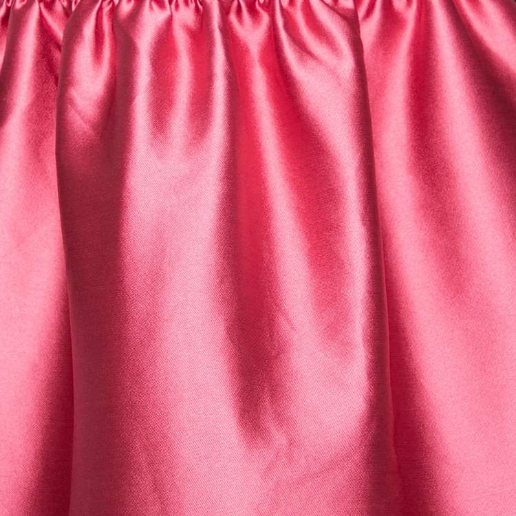 Pre Owned Red Valentino Pink Silk Lace Tie Detail Short Dress M