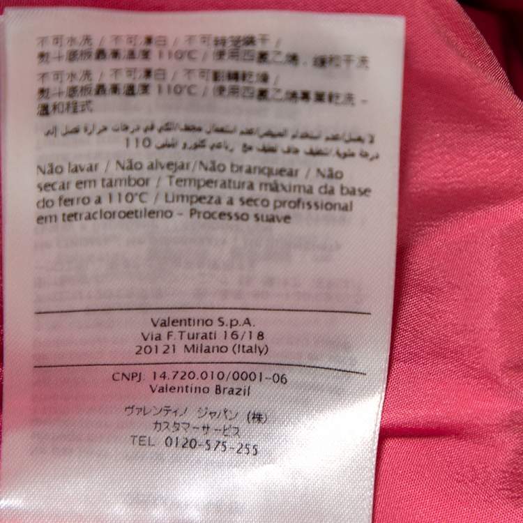 Pre Owned Red Valentino Pink Silk Lace Tie Detail Short Dress M