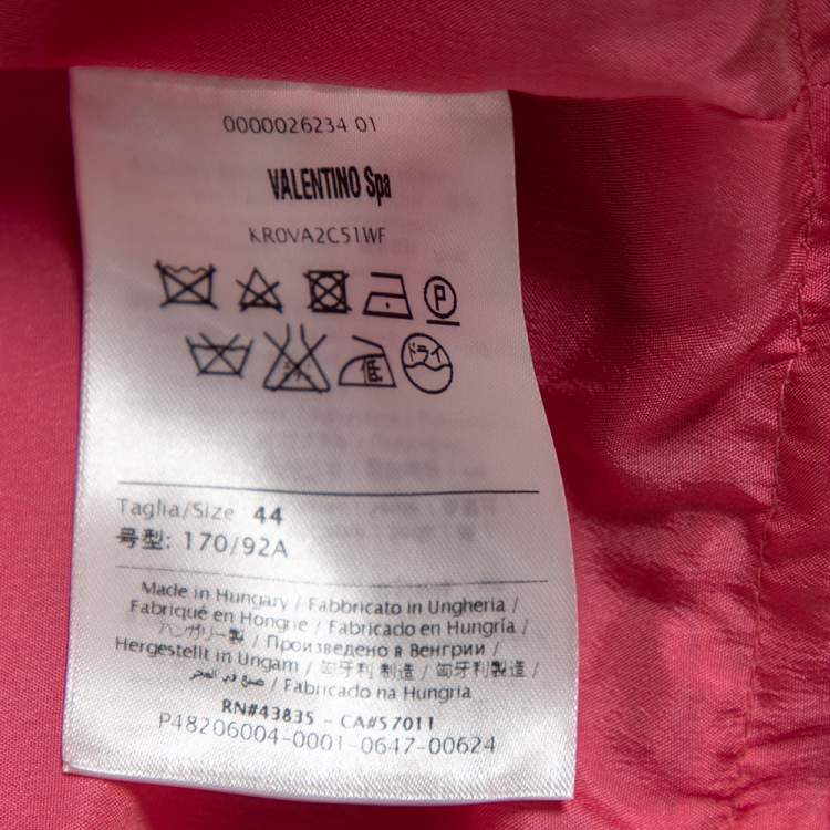 Pre Owned Red Valentino Pink Silk Lace Tie Detail Short Dress M