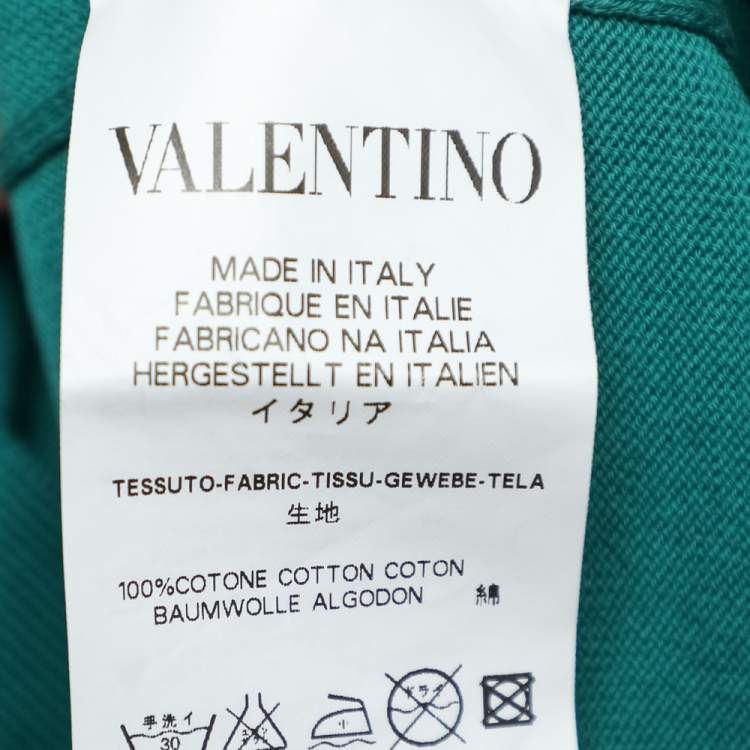 Pre Owned RED Valentino Green Cotton Knit Single Button Cardigan XL