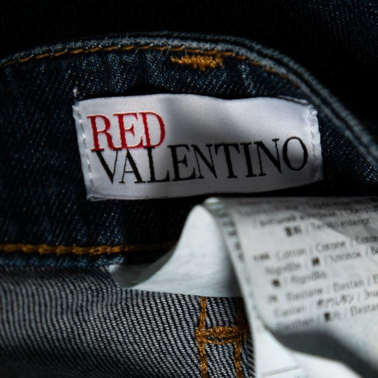 Pre Owned RED Valentino Blue Denim Bow Detail Jeans M