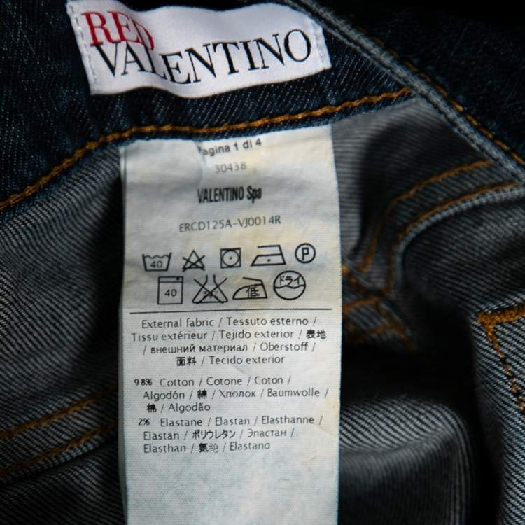 Pre Owned RED Valentino Blue Denim Bow Detail Jeans M